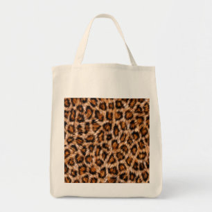Bolsa Tote Leopard Jaguar Cat Brown fur Pattern-24610