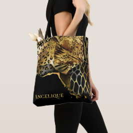 Bolsa Tote Leopard print abstrato safari pele animal DYY nome
