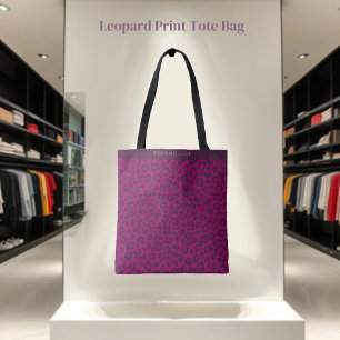 Bolsa Tote Leopard Print-Magenta-