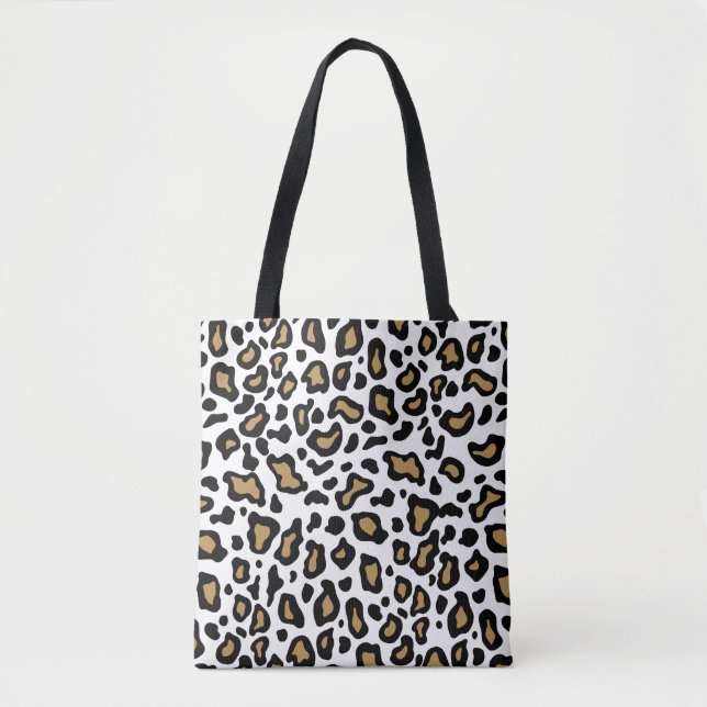 Bolsa Tote Leopardo Branco (Frente)