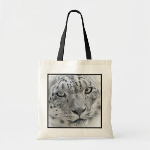 Bolsa Tote Leopardo de neve branco exótico
