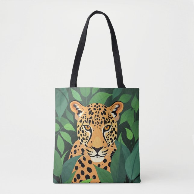 Bolsa Tote Leopardo na selva (Frente)
