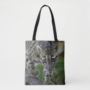Bolsa Tote Leopardo nublado em movimento