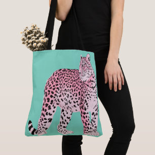 Bolsa Tote Leopardo Rosa