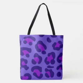 Bolsa Tote "Leopardo Roxo Elétrico"Bolsa
