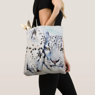 Bolsa Tote Leopardos brancos e giros