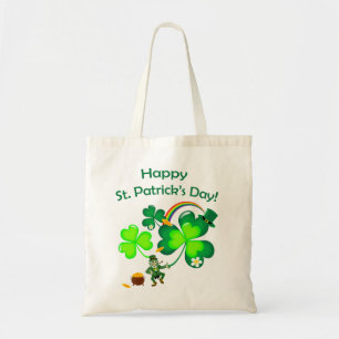 Bolsa Tote Leprechaun e Shamrock