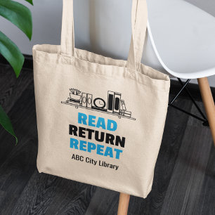 Bolsa Tote Ler devoluções Repetições de Livros de Biblioteca