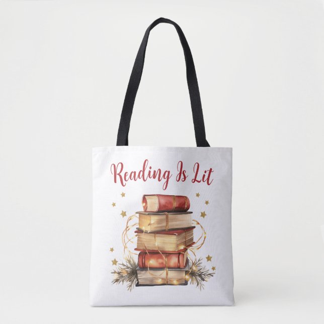Bolsa Tote Ler é Lit, Amante de Livros (Frente)