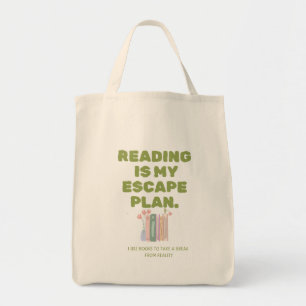 Bolsa Tote Ler é Meu Plano de Fuga - Desi da Amante de Livros