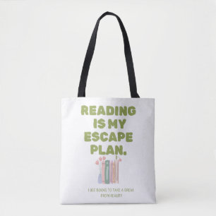 Bolsa Tote Ler é Meu Plano de Fuga - Desi de Amante de Livros