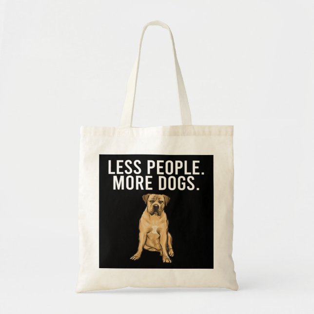 Bolsa Tote Less People More Dogs Dog lovers Belgian Shepherd  (Frente)