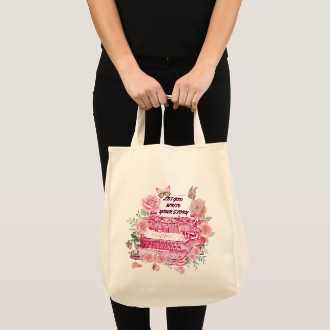Bolsa Tote Let God write your story (Frente (produto))