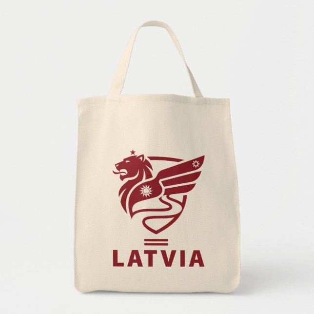 Bolsa Tote Letônia Estado Báltico Norte da Europa (Frente)