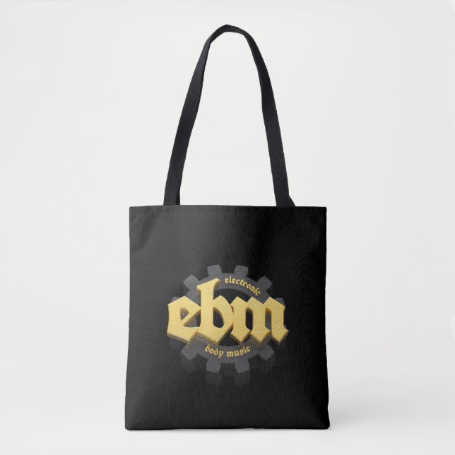 Bolsa Tote Letra EBM de Música Corpo Eletrônico V3 (Frente)