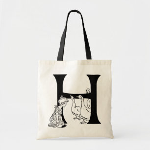 Bolsa Tote Letra "H" na fazenda - saco