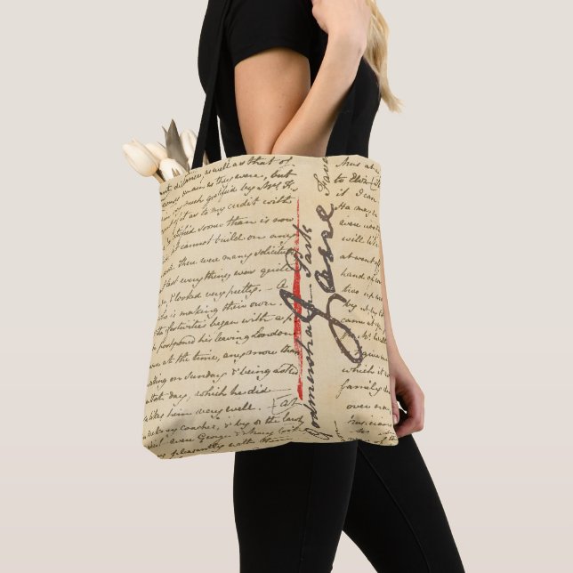 Bolsa Tote Letra Jane Austen (Close Up)