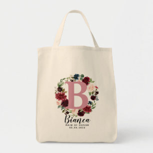 Bolsa Tote Letra personalizada Bridesmaid Tote Bag