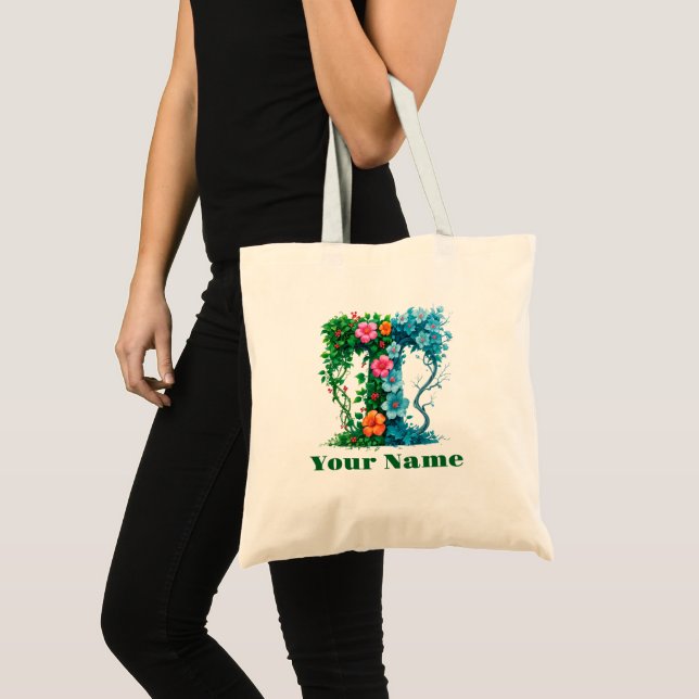 Bolsa Tote Letra T Personalizada (Frente (produto))