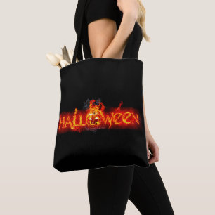 Bolsa Tote Letras ardentes maciças do SlipperyJoe no Hallowee