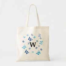 Bolsa Tote - Letras Azuis