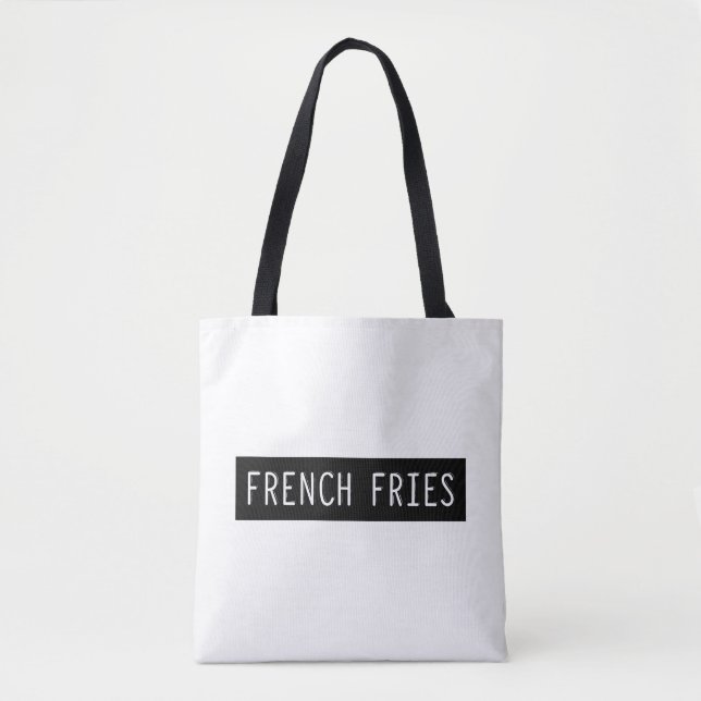 Bolsa Tote Letras de Escrita Antiga das Fries Francesas (Frente)