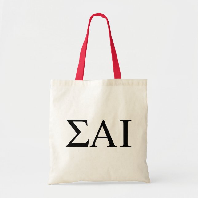 Bolsa Tote Letras Gregas Sigma Alpha Iota (Frente)