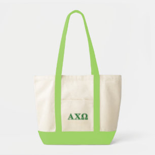 Bolsa Tote Letras Verde Alphi Chi Omega