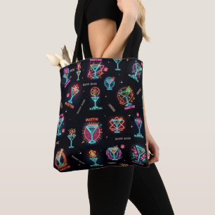 Bolsa Tote Letreiro de Neon Espaço Sideral Coquetel Atômico M