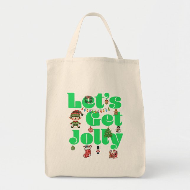 Bolsa Tote Let's Get Jolly Christmas (Frente)