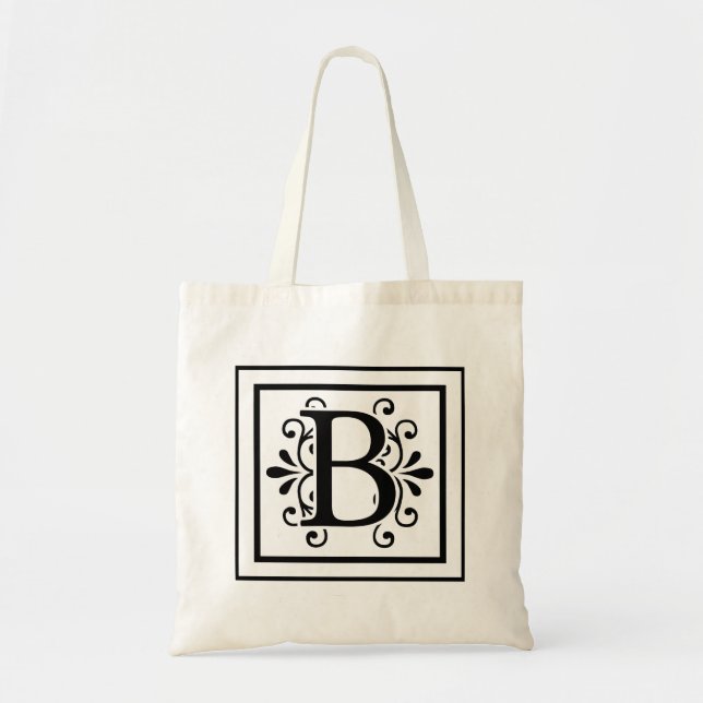 Bolsa Tote Letter B Monogram Tote Bag (Frente)