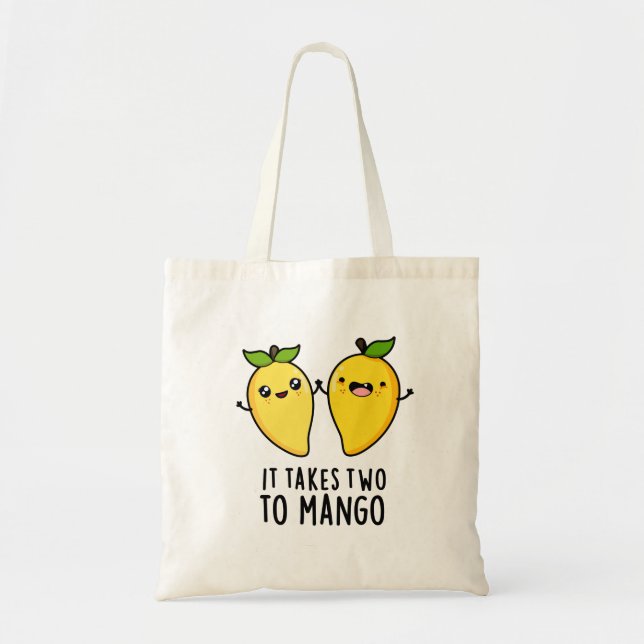 Bolsa Tote Leva Dois Para Mango Engraçado Dançando Fruta (Frente)