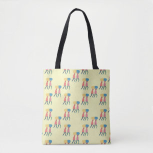 Bolsa Tote Levando um teste padrão do comprimido
