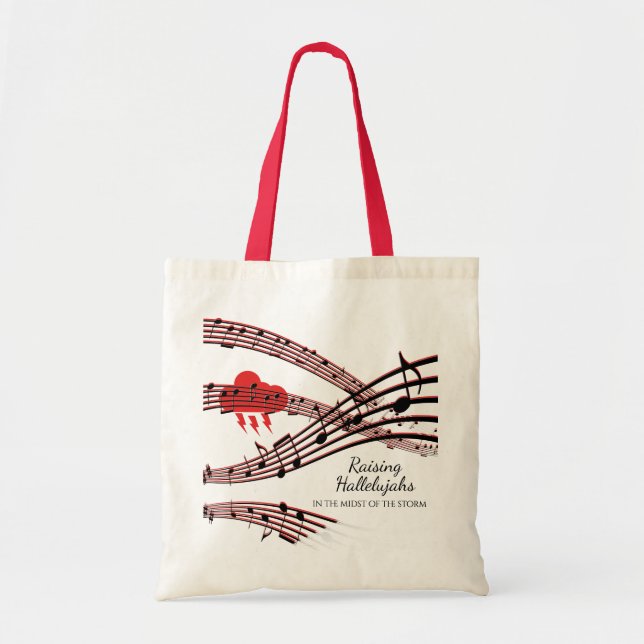 Bolsa Tote LEVANTAR HALLELUJAHS NA TEMPESTADE Personalizada (Frente)