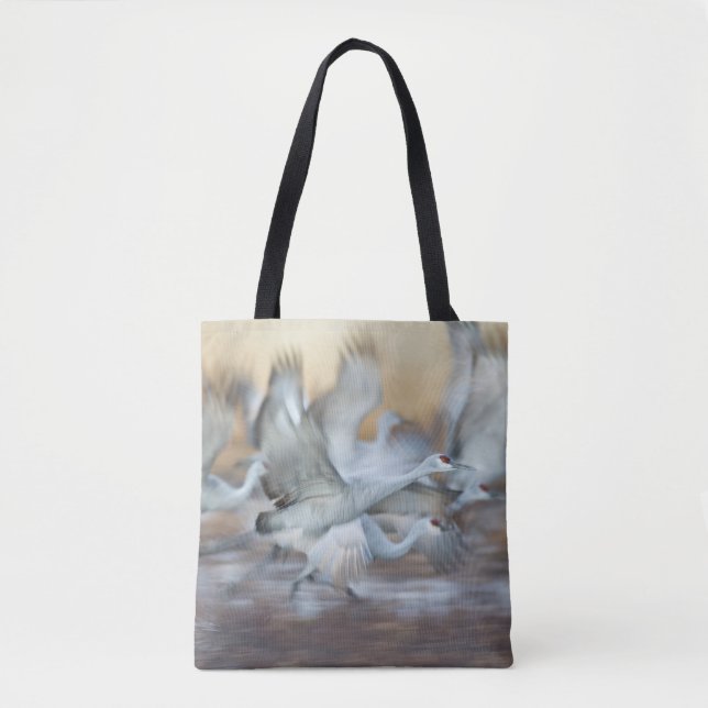Bolsa Tote Levante-se de Sandhill Cranes (Frente)