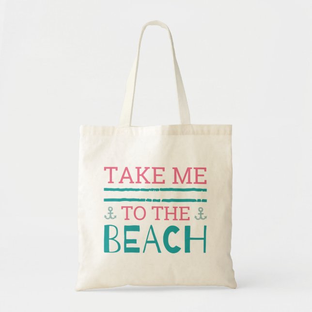 Bolsa Tote Leve-Me À Praia (Frente)