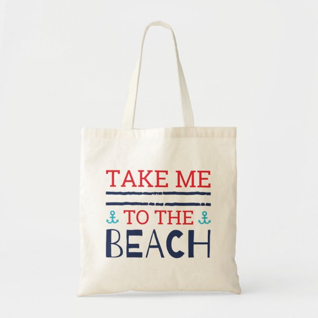 Bolsa Tote Leve-Me À Praia (Frente)