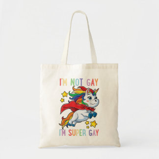 Bolsa Tote LGBTQ Unicorn Super Orgulho gay LGBT Ally Rainbow
