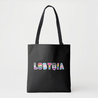 Bolsa Tote LGBTQIA Pride Flag  LGBT Asexual Bi Pansexual Tran