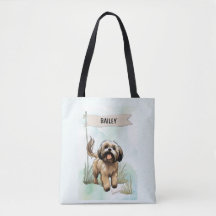 Lhasa Apso Aquarela Cachorro Personalizado