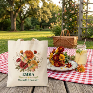 Bolsa Tote Libélula da Flor de Nascimento de Novembro Persona