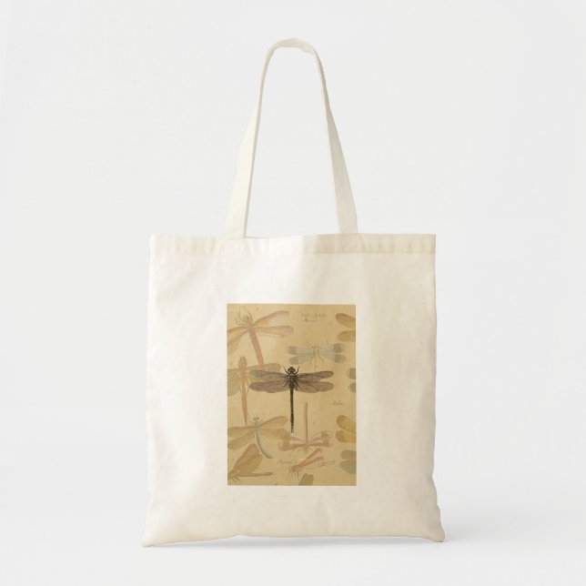 Bolsa Tote Libélula Desenho Clássico Antigo Vintage (Frente)