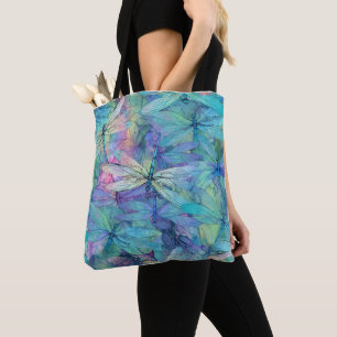 Bolsa Tote Libélulas Tons de Azul