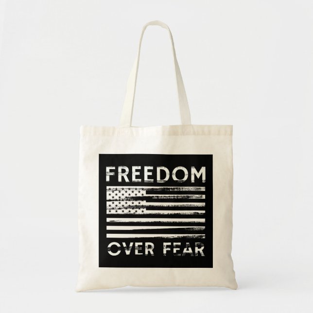 Bolsa Tote Liberdade sobre o medo (Frente)