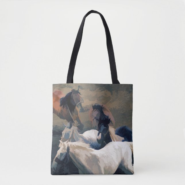 Bolsa Tote Libertação - Cavalos Selvagens (Frente)