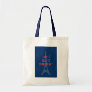 Bolsa Tote Liberté Égalité Chardonnay Engraçado Torre Eiffel