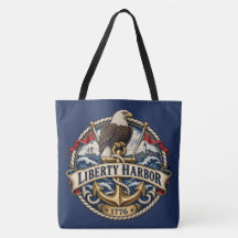 Bolsa Tote Liberty Harbor Eagle Anchor Navy