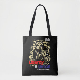 Bolsa Tote Liberty & Justice. Statue of Liberty, USA