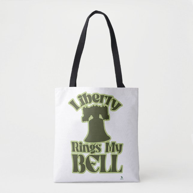 Bolsa Tote Liberty Rings My Bell Divertimento Turismo Design (Frente)