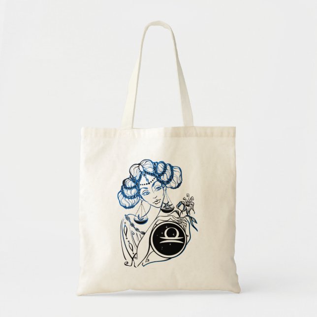 Bolsa Tote Libra Art Deco Lady (Frente)